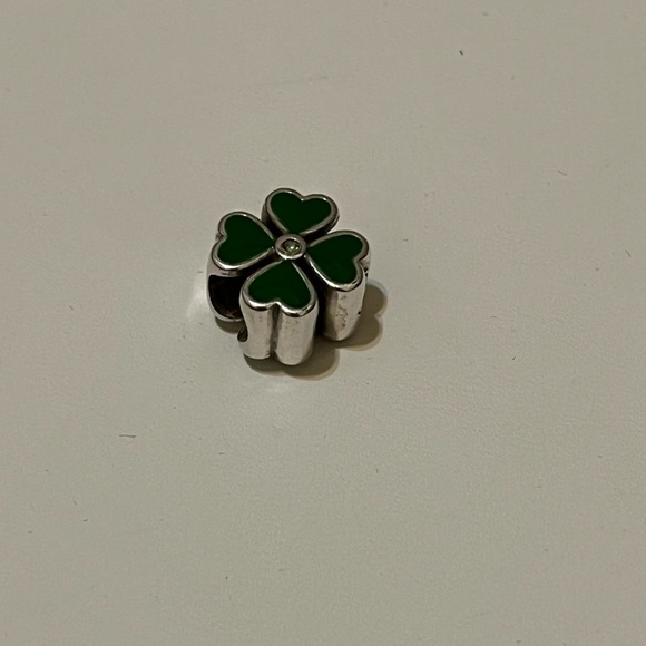 Brighton Clover Charm with Green and Silver - Picture 3 of 5